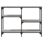 Table console sonoma gris 102x29x75 cm bois d'ingénierie – Image 2