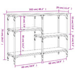 Table console sonoma gris 102x29x75 cm bois d'ingénierie – Image 7