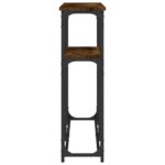 Table console chêne fumé 145x22,5x75 cm bois d'ingénierie – Image 3