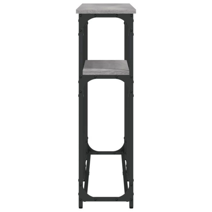 Table console sonoma gris 145x22,5x75 cm bois d'ingénierie – Image 3