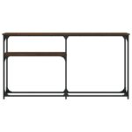 Table console chêne marron 145x22,5x75 cm bois d'ingénierie – Image 2