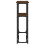 Table console chêne marron 145x22,5x75 cm bois d'ingénierie – Image 3