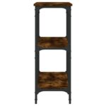 Table console chêne fumé 100x29x75 cm bois d'ingénierie – Image 3