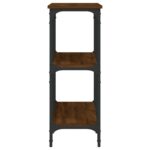 Table console chêne marron 100x29x75 cm bois d'ingénierie – Image 3
