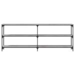 Table console sonoma gris 200x29x75 cm bois d'ingénierie – Image 2