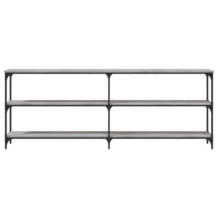 Table console sonoma gris 200x29x75 cm bois d'ingénierie – Image 2