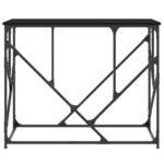 Table console noir 100x40x80 cm bois d'ingénierie – Image 2