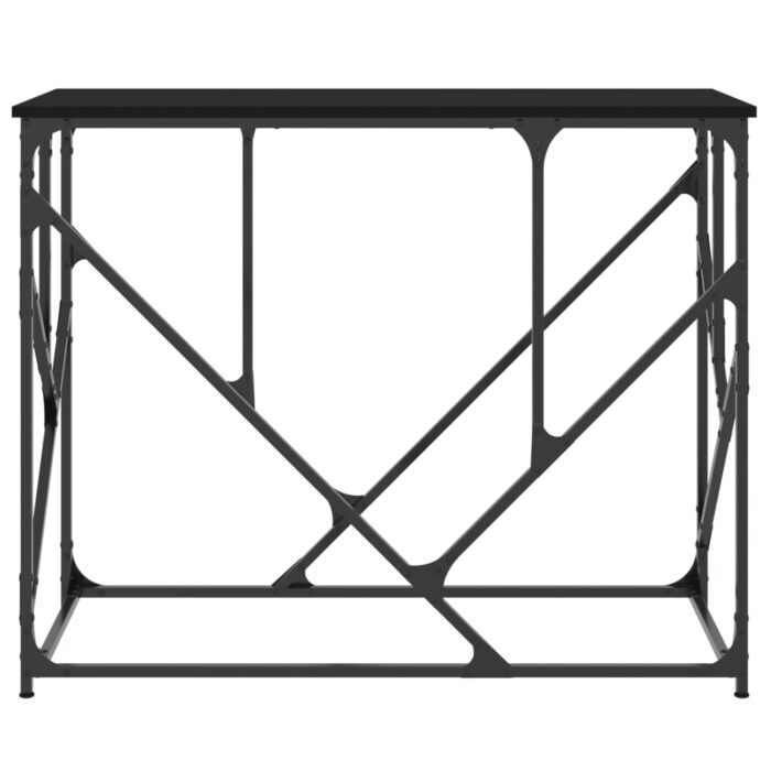 Table console noir 100x40x80 cm bois d'ingénierie – Image 2