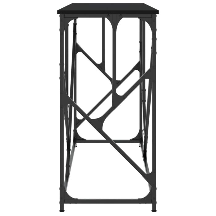 Table console noir 100x40x80 cm bois d'ingénierie – Image 3