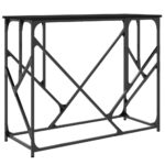 Table console noir 100x40x80 cm bois d'ingénierie – Image 4
