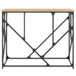 Table console chêne sonoma 100x40x80 cm bois d'ingénierie – Image 2