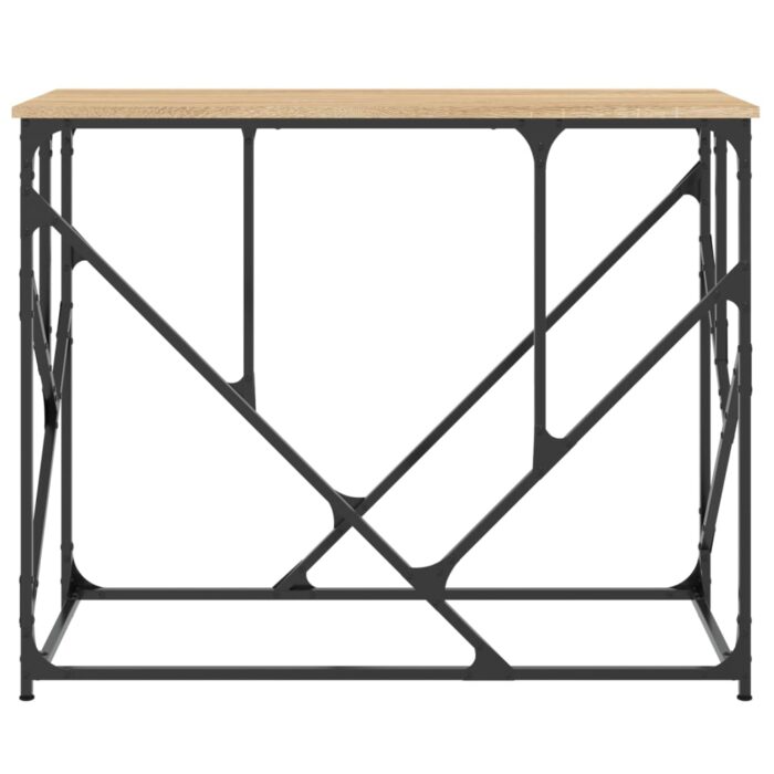 Table console chêne sonoma 100x40x80 cm bois d'ingénierie – Image 2