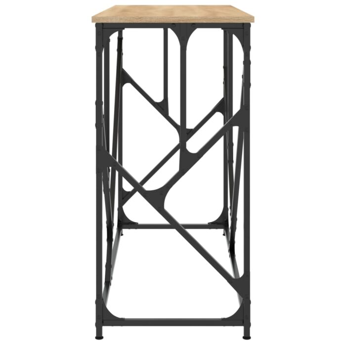 Table console chêne sonoma 100x40x80 cm bois d'ingénierie – Image 3