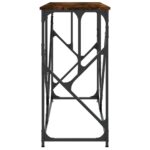 Table console chêne fumé 100x40x80 cm bois d'ingénierie – Image 3