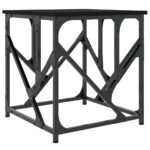 Table basse noir 45x45x47,5 cm bois d'ingénierie – Image 4
