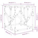 Table basse noir 45x45x47,5 cm bois d'ingénierie – Image 7