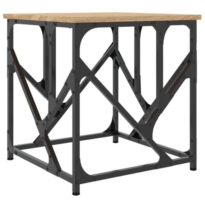 Table basse chêne sonoma 45x45x47,5 cm bois d'ingénierie – Image 4