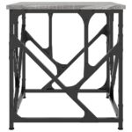 Table basse sonoma gris 45x45x47,5 cm bois d'ingénierie – Image 2