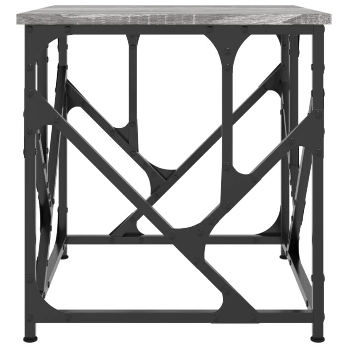 Table basse sonoma gris 45x45x47,5 cm bois d'ingénierie – Image 2