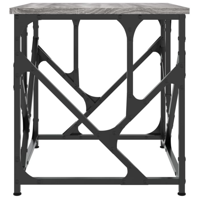 Table basse sonoma gris 45x45x47,5 cm bois d'ingénierie – Image 3