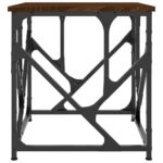 Table basse chêne marron 45x45x47,5 cm bois d'ingénierie – Image 2