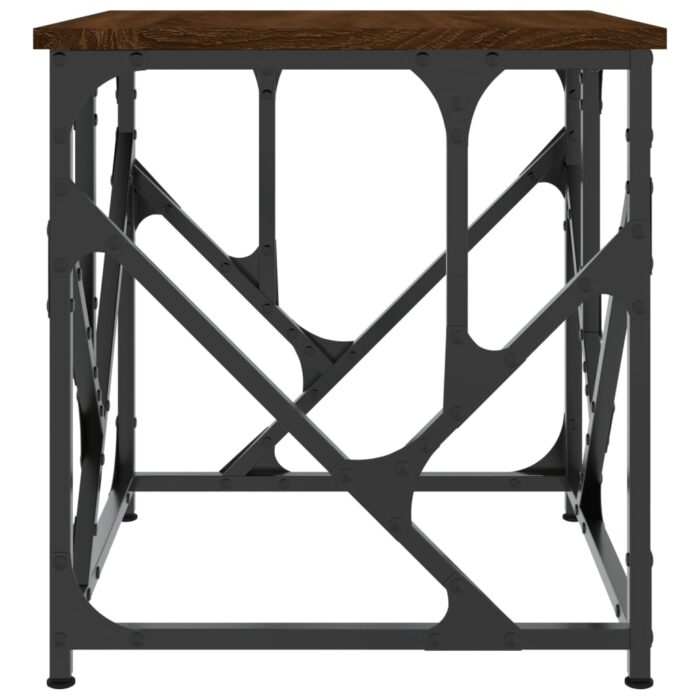 Table basse chêne marron 45x45x47,5 cm bois d'ingénierie – Image 3