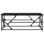 Table basse Noir 100x50x40 cm Bois d'ingénierie – Image 2