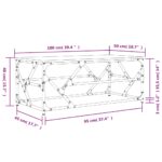 Table basse Noir 100x50x40 cm Bois d'ingénierie – Image 7