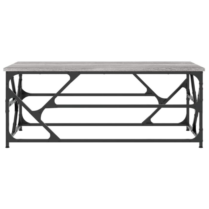 Table basse Sonoma gris 100x50x40 cm Bois d'ingénierie – Image 2