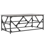 Table basse Sonoma gris 100x50x40 cm Bois d'ingénierie – Image 4