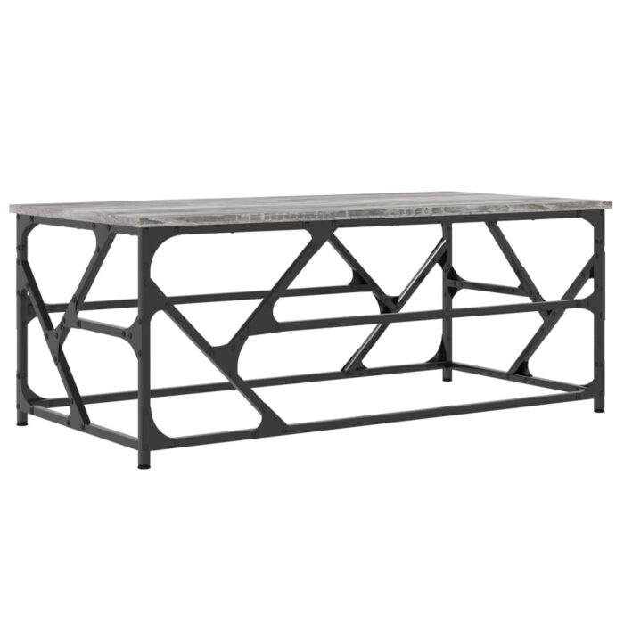 Table basse Sonoma gris 100x50x40 cm Bois d'ingénierie – Image 4