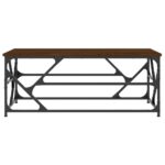 Table basse Chêne marron 100x50x40 cm Bois d'ingénierie – Image 2