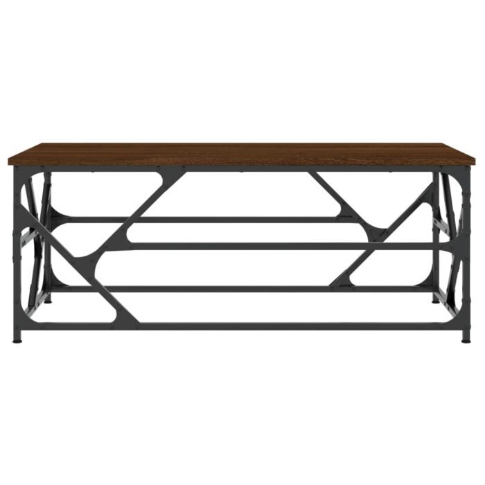 Table basse Chêne marron 100x50x40 cm Bois d'ingénierie – Image 2