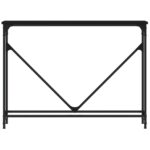 Table console noir 102x22,5x75 cm bois d'ingénierie – Image 2