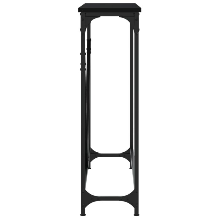 Table console noir 102x22,5x75 cm bois d'ingénierie – Image 3