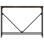 Table console chêne fumé 102x22,5x75 cm bois d'ingénierie – Image 2