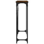 Table console chêne fumé 102x22,5x75 cm bois d'ingénierie – Image 3