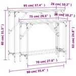 Tables console 2 pcs chêne fumé bois d'ingénierie – Image 7
