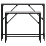 Tables console 2 pcs sonoma gris bois d'ingénierie – Image 2