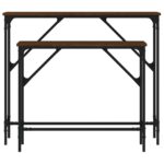 Tables console 2 pcs chêne marron bois d'ingénierie – Image 2