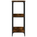 Table console chêne fumé 102x35x90 cm bois d'ingénierie – Image 3