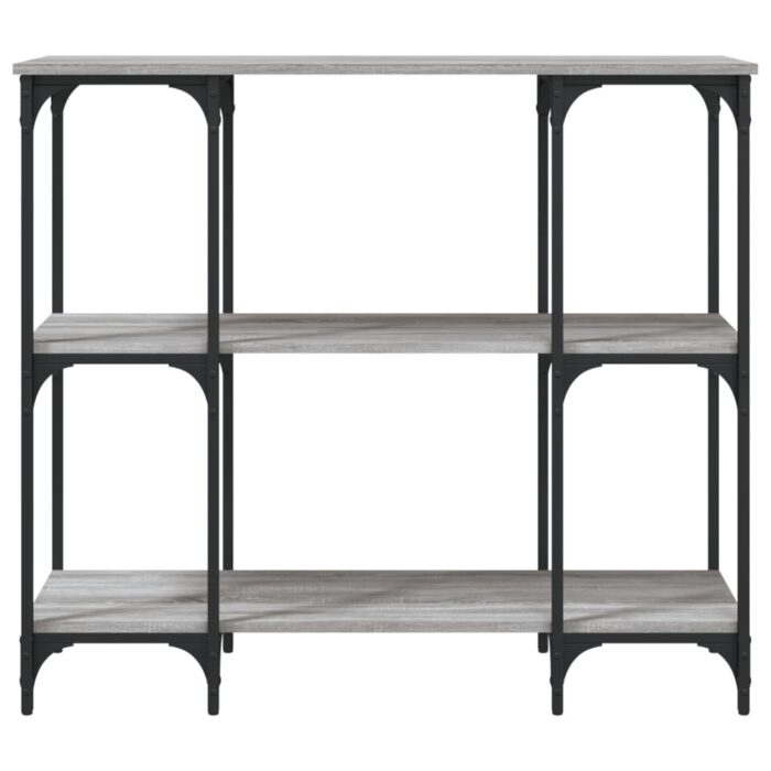 Table console sonoma gris 102x35x90 cm bois d'ingénierie – Image 2