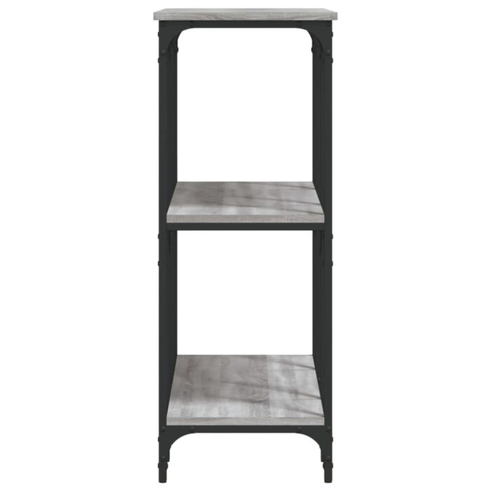 Table console sonoma gris 102x35x90 cm bois d'ingénierie – Image 3