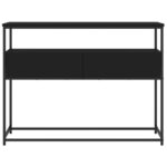 Table console noir 100x40x75 cm bois d'ingénierie – Image 4