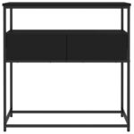 Table console noir 75x40x75 cm bois d'ingénierie – Image 4