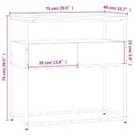 Table console chêne sonoma 75x40x75 cm bois d'ingénierie – Image 9