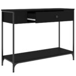 Table console noir 100x34,5x75 cm bois d'ingénierie – Image 3
