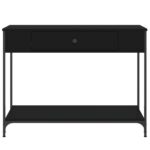 Table console noir 100x34,5x75 cm bois d'ingénierie – Image 4