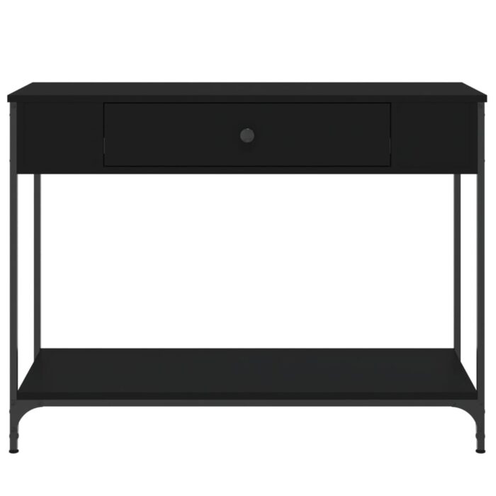 Table console noir 100x34,5x75 cm bois d'ingénierie – Image 4