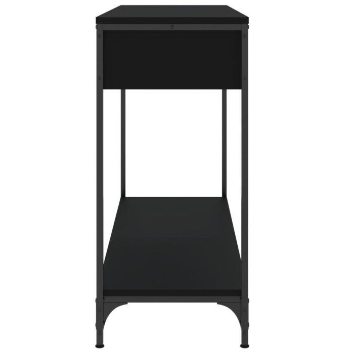 Table console noir 100x34,5x75 cm bois d'ingénierie – Image 5